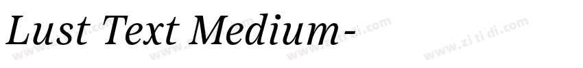 Lust Text Medium字体转换